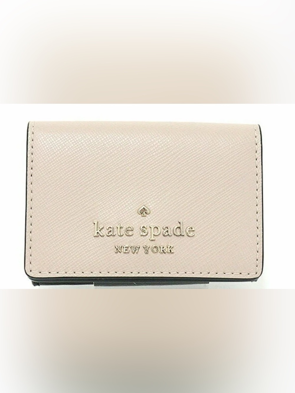 Kate spade Blush Leather Mini Card Case with Gold Logo